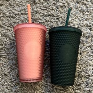 Starbucks Jewel Tumbler Lot 16 oz Cups and Straws